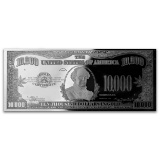 Silver 4 Ounce Bar - $10000 1934 Series Note .999 Fine