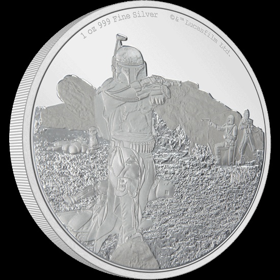 The Mandalorian(TM) Classic - Boba Fett(TM) 1oz Silver Coin