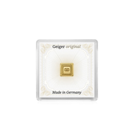 Geiger 1g Gold Encapsulated Bar .9999