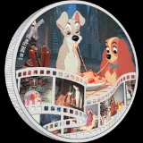 Disney Cinema Masterpieces - Lady and the Tramp 3oz Silver Coin