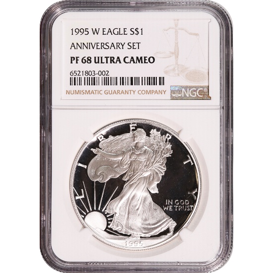 Certified Proof Silver Eagle 1995-W PF68 NGC