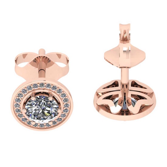2.24 Ctw VS/SI1 Diamond Style 14K Rose Gold Stud Earrings ALL DIAMOND ARE LAB GROWN