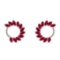 3.18 Ctw VS/SI1 Ruby And Diamond 14K Rose Gold Earrings (ALL DIAMOND ARE LAB GROWN )