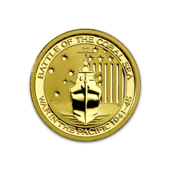 Australia $15 1/10 oz. Gold PF 2015 WWII Battle of the Coral Sea