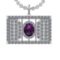 42.90 Ctw VS/SI1 Amethyst and Diamond 14K White Gold Pendant