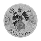 2021 5oz Silver Tuvalu Gods of Olympus Poseidon BU