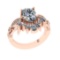 3.27 Ctw VS/SI1 Diamond 14k Rose Gold Engagement Ring (ALL DIAMOND ARE LAB GROWN)