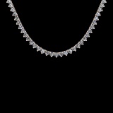 2.24 Ctw VS/SI1 Diamond 14K Rose Gold Slide Necklace (ALL DIAMOND ARE LAB GROWN )