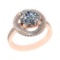 3.12 Ctw VS/SI1 Diamond Prong Set 14k Rose Gold Engagement Ring (ALL DIAMOND ARE LAB GROWN )
