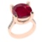 3.25 Ctw VS/SI1 Ruby And Diamond 14k Rose Gold Engagement Ring (ALL DIAMOND ARE LAB GROWN)