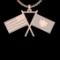 2.03 Ctw VS/SI1 Diamond 14K Rose Gold Two Tone Flag theme Necklace (ALL DIAMOND ARE LAB GROWN )