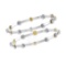 6.96 Ctw VS/SI1 Fancy Natural Yellow Brown and white Diamond 14K White Gold Bangle set