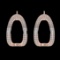 1.06 Ctw VS/SI1 Diamond 14 K Rose Gold Earrings (ALL DIAMOND ARE LAB GROWN )