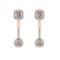 2.60 Ctw VS/SI1 Diamond 10K Rose Gold Dangle Earrings (ALL DIAMOND ARE LAB GROWN) (ALL DIAMOND ARE L