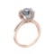 3.10 Ctw VS/SI1 Diamond 14K Rose Gold Engagement Ring (ALL DIAMOND ARE LAB GROWN )