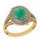 2.65 Ctw VS/SI1 Emerald and Diamond 14k Yellow Gold Engagement Ring