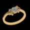 0.32 Ctw VS/SI1 Diamond Prong Set 10K Yellow Gold Engagement Ring (ALL DIAMOND ARE LAB GROWN)