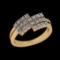 0.77 Ctw VS/SI1 Diamond 10K Yellow Gold Anniversary Ring
