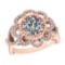 1.77 Ctw VS/SI1 Diamond 14K Rose Gold Engagement Ring