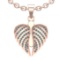 0.71 Ctw VS/SI1 Diamond Prong Set 14k Rose Gold Pandant (ALL DIAMOND ARE LAB GROWN )