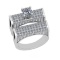 3.11 Ctw SI2/I1 Diamond 14K White Gold Engagement Set Ring