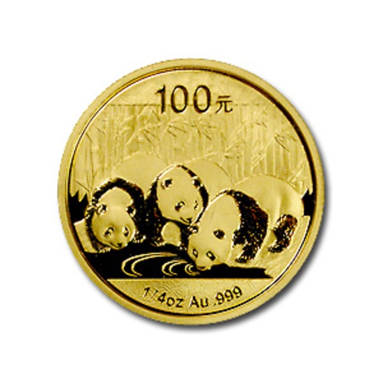 Chinese Gold Panda Quarter Ounce 2013