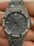 Audemars Piguet Royal Oak 1551ST Grey Dial with Factory Diamond Bezel Comes with Box & Papers