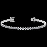 2.60 CtwVS/SI1 Diamond Prong Set 14K White Gold Bracelet (ALL DIAMOND ARE LAB GROWN )