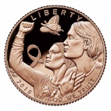 Gold $5 Commemorative 2018-W Breast Cancer Awareness Proof (Box & COA)