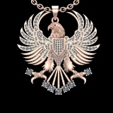 3.65 Ctw VS/SI1 Diamond Style 14K Rose Gold Pendant (ALL DIAMONDS ARE LAB GROWN)(ALL DAMONDS ARE LAB