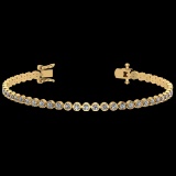 2.60 Ctw VS/SI1 Diamond 14K Yellow Gold Bracelet (ALL DIAMOND ARE LAB GROWN )