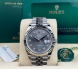 Rolex Oysterpepetual Datejust Fluted Jubilee 41mm Diamond Dial Comes With Box & Papers