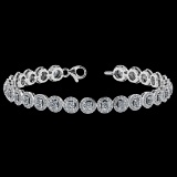 4.59 CtwVS/SI1 Diamond 14K White Gold Bracelet (ALL DIAMOND ARE LAB GROWN )