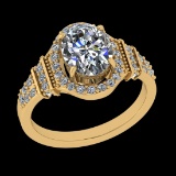 2.45 Ctw VS/SI1 Diamond Prong Set 10k Yellow Gold Engagement Ring (ALL DIAMOND ARE LAB GROWN )