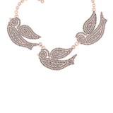 4.80 Ctw VS/SI1 Diamond 14K Rose Gold Birds Bracelet