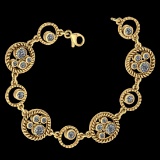 1.41 Ctw I2/I3Diamond Ladies Fashion 14K Yellow Gold Bracelet (ALL DIAMOND ARE LAB GROWN )