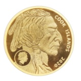 Cook Islands 5 Dollars Gold 2018-2022 BU Indian Head-Buffalo