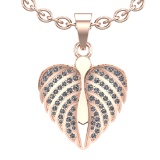 0.71 Ctw VS/SI1 Diamond Prong Set 14k Rose Gold Pandant (ALL DIAMOND ARE LAB GROWN )