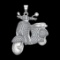 2.65 Ctw VS/SI1 Diamond Prong Set 10k white Gold Pandant (ALL DIAMOND ARE LAB GROWN )
