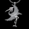 12.90 Ctw VS/SI1 Diamond 10k White Gold Birds theme Pendant (ALL DIAMOND ARE LAB GROWN)