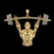 3.34 Ctw VS/SI1 Diamond 10k Yellow Gold Pandant (ALL DIAMOND ARE LAB GROWN) (ALL DIAMOND ARE LAB GRO