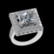 3.85 Ctw VS/SI1 Diamond Style 14 K White Gold Engagement Ring (ALL DIAMOND ARE LAB GROWN )