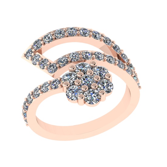 1.82 Ctw SI2/SI1 Diamond Prong Set 14k Rose Gold Engagement Ring (ALL DIAMOND ARE LAB GROWN) (ALL DI