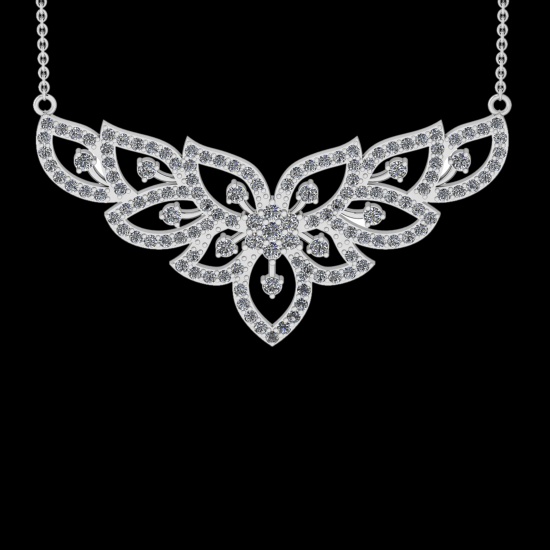 2.43 Ctw VS/SI1 Diamond 10K white Gold Pandant (ALL DIAMOND ARE LAB GROWN ) (ALL DIAMOND ARE LAB GRO