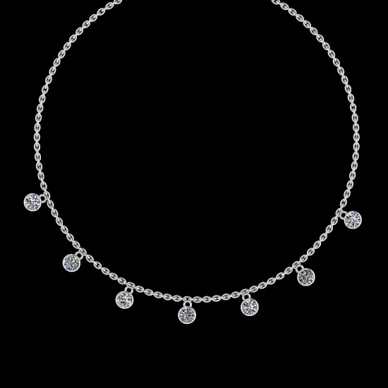 1.05 Ctw VS/SI1 Diamond 14K White Gold Yard Necklace (ALL DIAMOND ARE LAB GROWN )