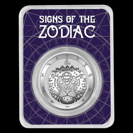 2021 Tokelau 1 oz Silver Zodiac Series: Leo BU (In Holder)