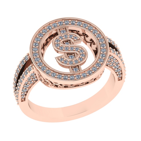 0.59 Ctw VS/SI1 Diamond Prong Set 14k Rose Gold Ring (ALL DIAMOND ARE LAB GROWN )