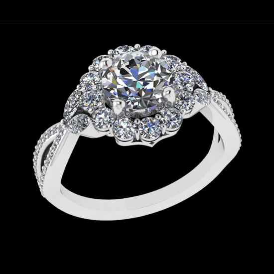 2.39 Ctw VS/SI1 Diamond 10k white Gold Engagement Ring (ALL DIAMOND ARE LAB GROWN) (ALL DIAMOND ARE