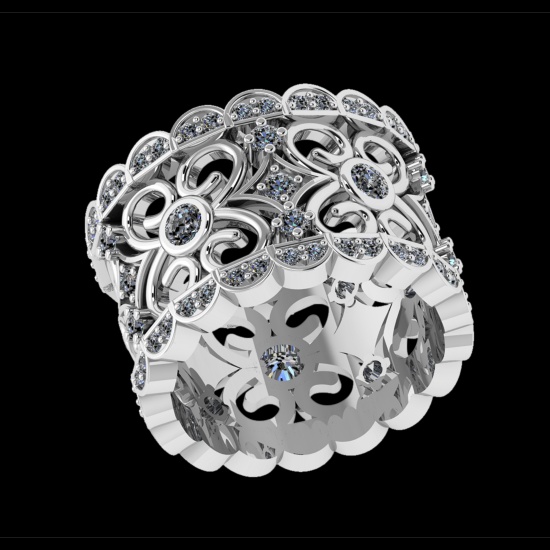 1.66 Ctw VS/SI1 Diamond 10K white Gold Eternity Ring (ALL DIAMOND ARE LAB GROWN ) (ALL DIAMOND ARE L