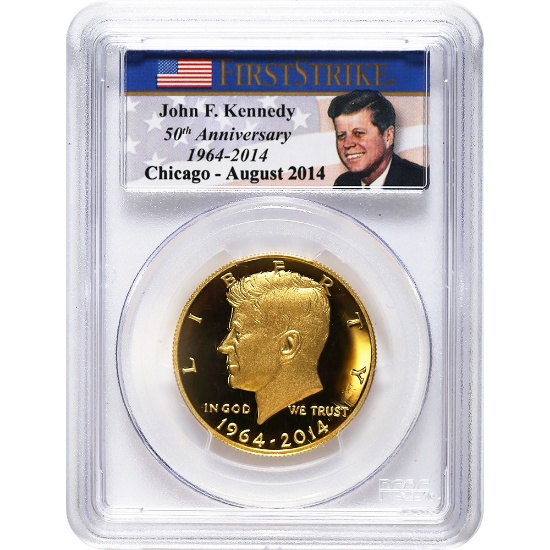 2014-W 3/4 oz Gold Kennedy Half Dollar Coin PR70 PCGS First Strike